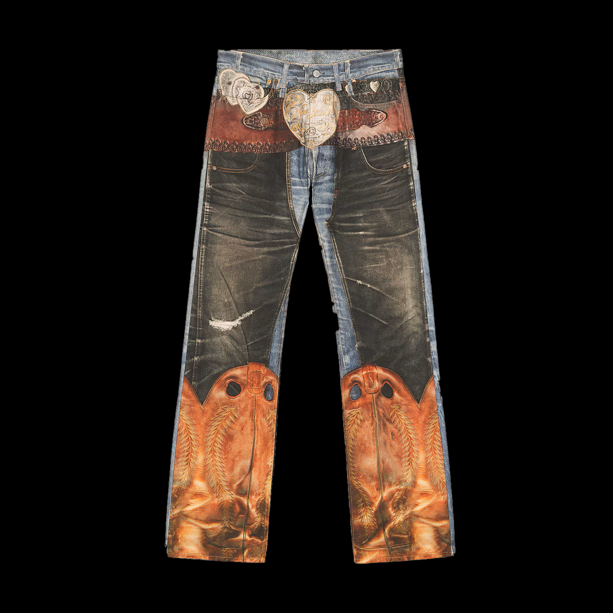 Acne Studios 2010M Heart Buckle Belt Jeans