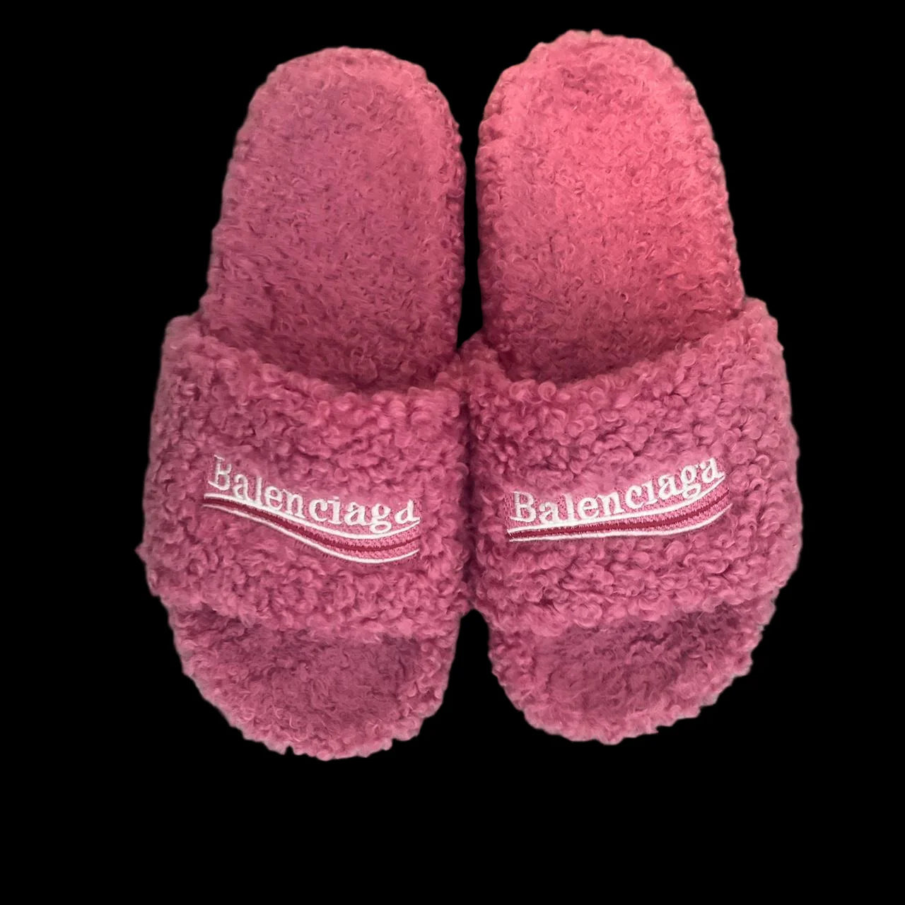 BALENCIAGA FUR SLIDES