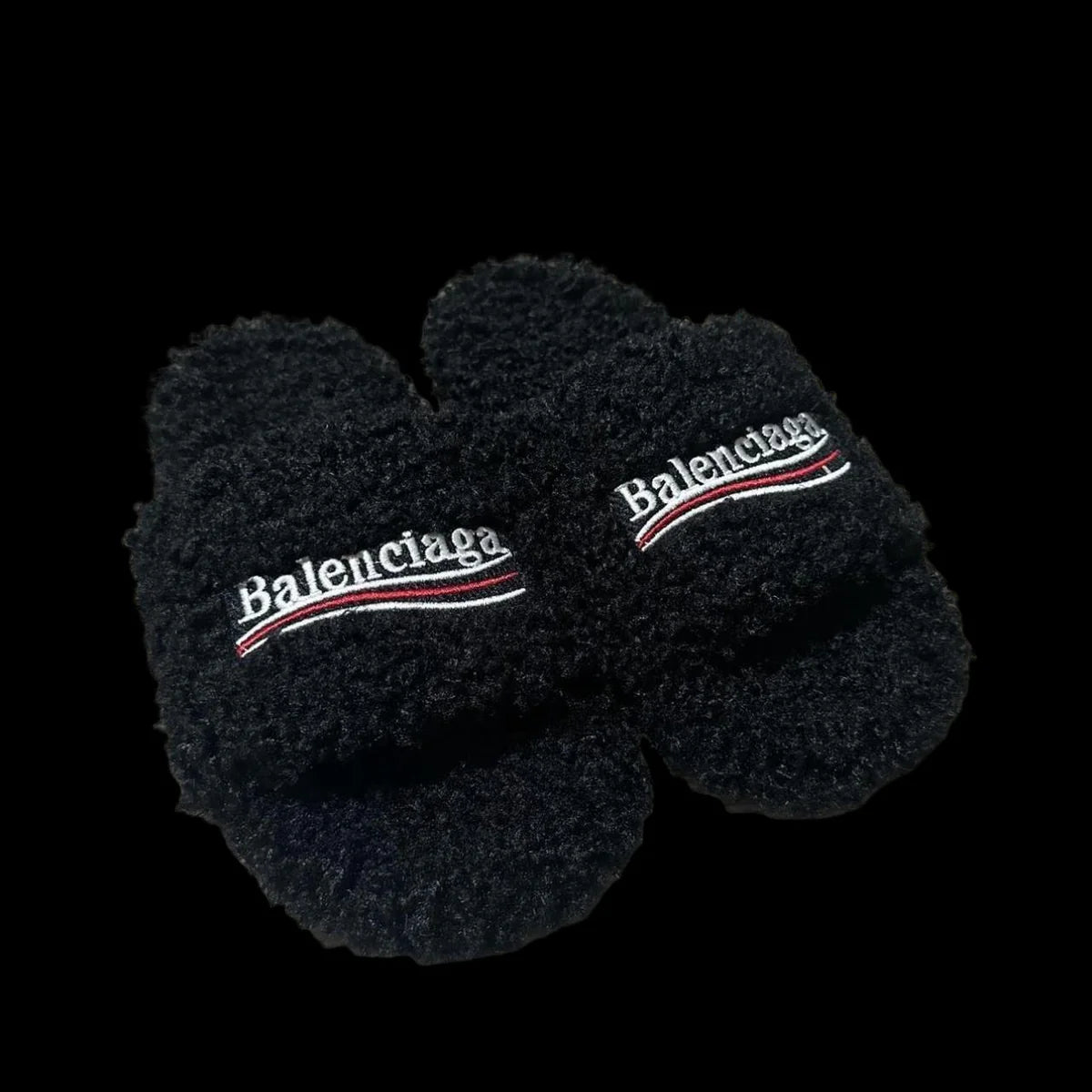 BALENCIAGA FUR SLIDES